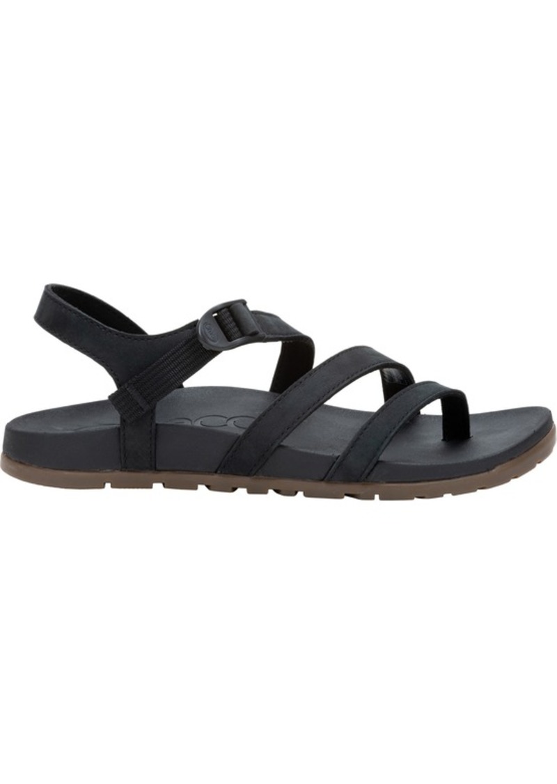 Chaco Women's Lowdown Leather Strappy Sandals, Size 8, Black