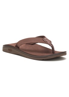 Chaco Leather Flip Flop in Dark Brown at Nordstrom