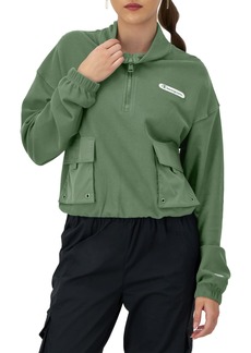 Champion Campus Pique 1/4 Zip Pullover Jacket with Pockets for Women