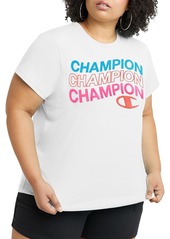 Champion Women's Classic Tee Wavy Script (Plus Size) White-5861NA