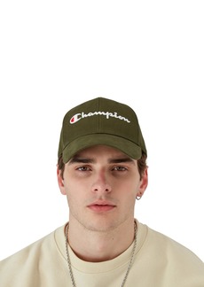 Champion Hat Classic Cotton Twill Baseball Adjustable Leather Strap Cap for Men Acadia Green 3D Script