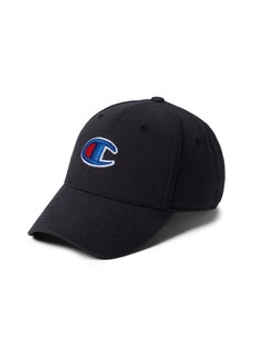 Champion Hat Classic Cotton Twill Baseball Adjustable Leather Strap Cap for Men Black 3D C Logo