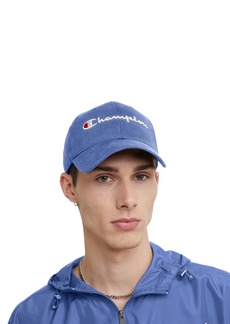 Champion Hat Classic Cotton Twill Baseball Adjustable Leather Strap Cap for Men Deep Forte Blue 3D Script
