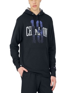 Champion Hoodie Powerblend Fleece Pullover Comfortable Graphic Sweatshirt for Men (Reg Tall) Navy 19