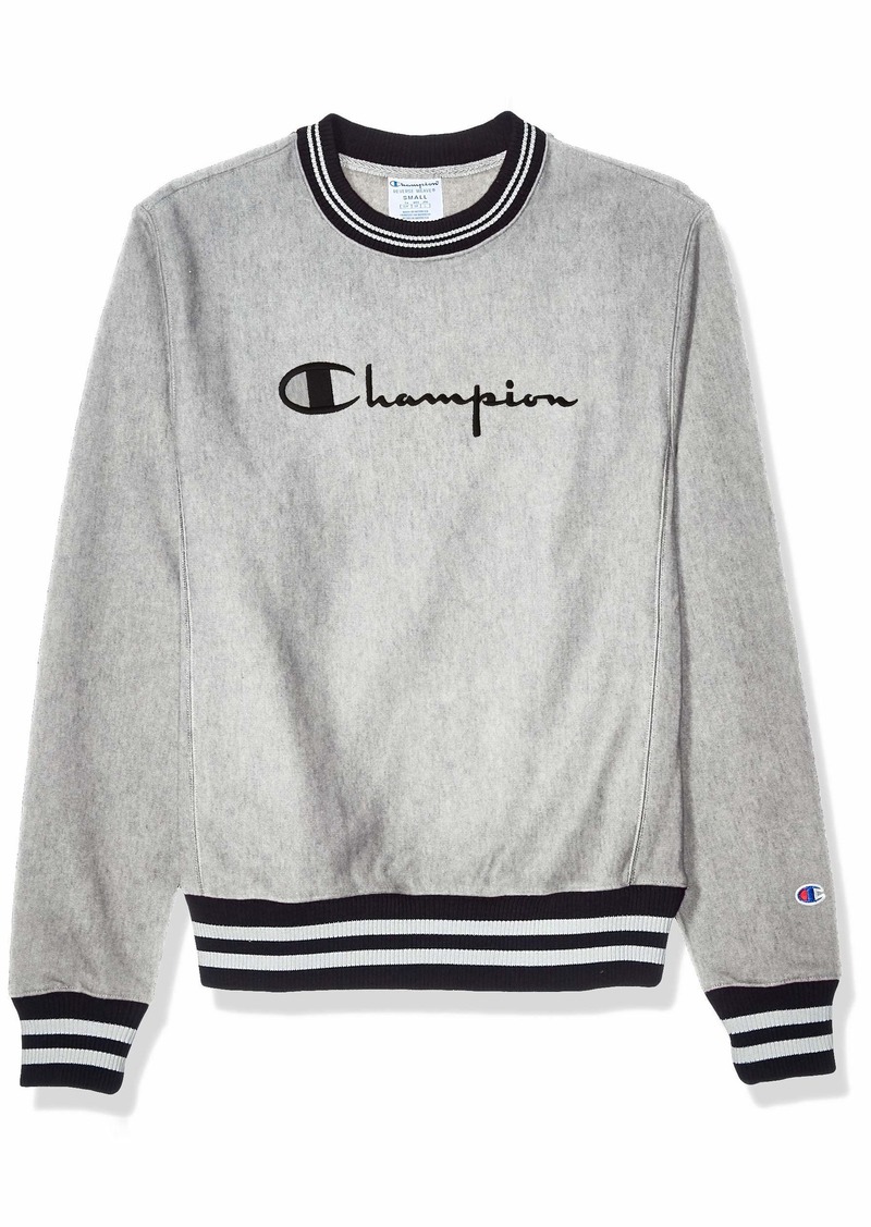 Champion Champion Men's Reverse Weave Crew Yarn Dye Rib Trim-Full Chest ...