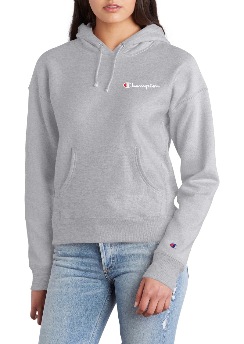 champion logo drawstring hoodie