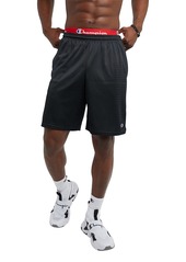 Champion mens 9" Shorts Mesh Shorts 9" Mesh Basketball Shorts Mesh Gym running shorts Black-407q88  US