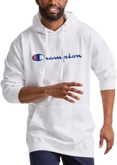 Champion Men's Big & Tall Powerblend Logo Graphic Fleece Hoodie - White