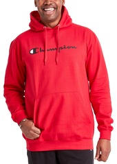 Champion Men's Big & Tall Powerblend Logo Graphic Fleece Hoodie - Oxford Grey