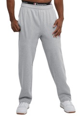 Champion Men's Big & Tall Powerblend Open Bottom Fleece Sweatpants - Granite Heather