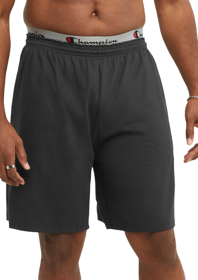 "Champion Men's Big & Tall Standard-Fit Jersey-Knit 9"" Shorts - Black"
