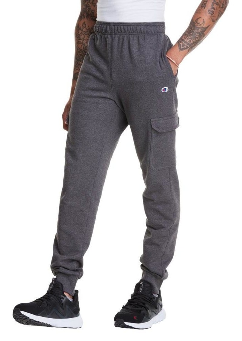 Champion Men's Cargo Joggers Powerblend Fleece Midweight Men's Joggers (Reg. or Big & Tall)