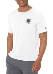Champion Raglan Crewneck Breathable Sports Best Moisture-Wicking Tee Shirt for Men White-586ILA