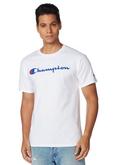 Champion mens Classic T-shirt Classic Script T Shirt White-y06794  US