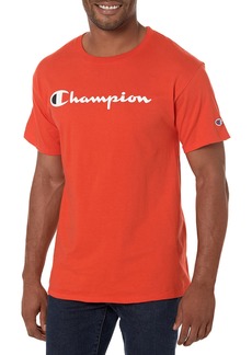 Champion mens Classic T-shirt Script Logo T Shirt Spicy Orange-y07718  US