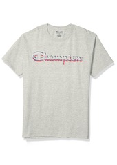 Champion mens Classic T-shirt Script Outline T Shirt Oxford Gray-586ega  US