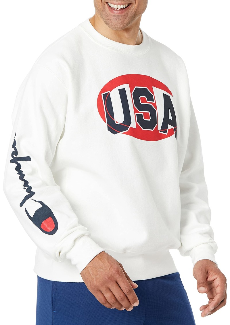Champion Men's Exclusive USA Reverse Weave White - Crew