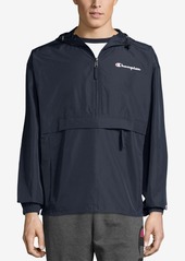 Champion Men's Packable Half-Zip Hooded Water-Resistant Jacket - Black