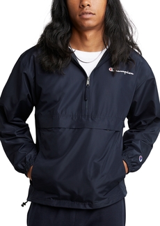 Champion Men's Packable Half-Zip Hooded Water-Resistant Jacket - Navy