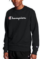 Champion Men's Powerblend Fleece Logo Sweatshirt - Oxford Grey