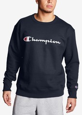 Champion Men's Powerblend Fleece Logo Sweatshirt - Oxford Grey