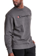 Champion Men's Powerblend Fleece Logo Sweatshirt - Oxford Grey