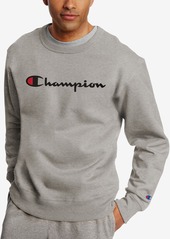 Champion Men's Powerblend Fleece Logo Sweatshirt - Oxford Grey