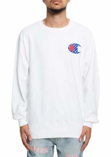 Champion Men's Reverse Weave Sweatshirt white/SUBLIMATED c logo