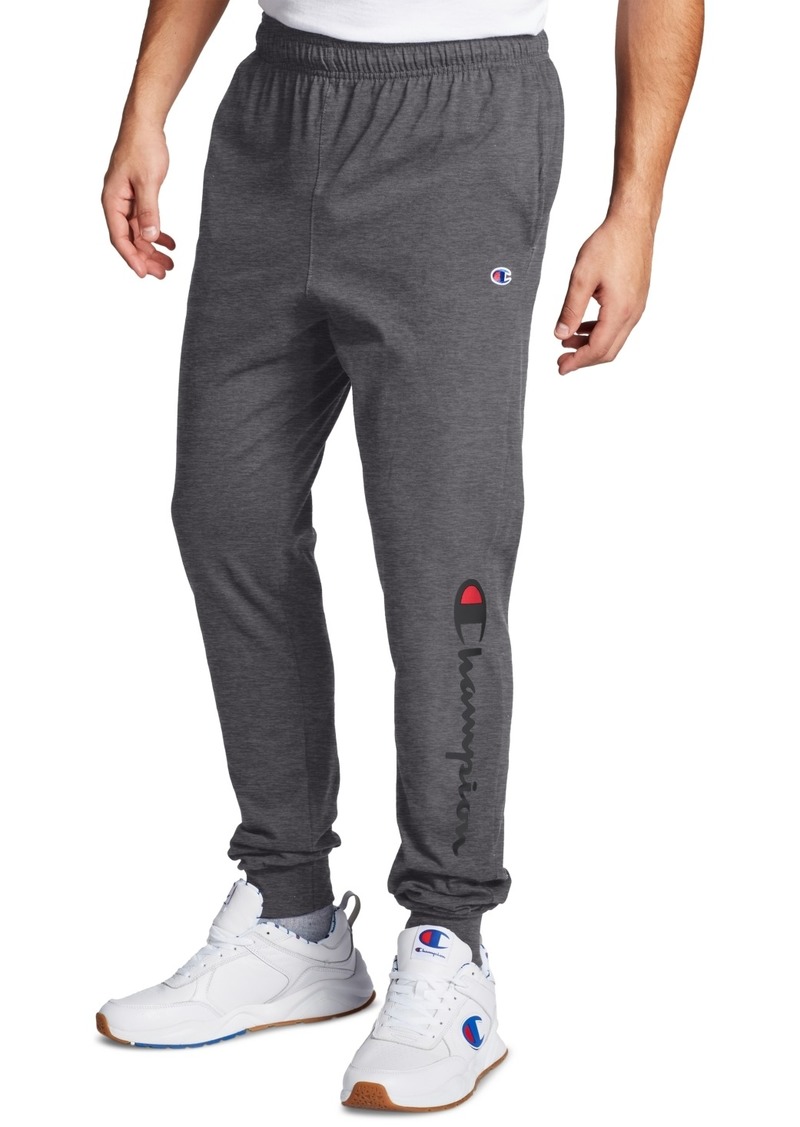 Champion Men's Standard-Fit Script Logo-Print Joggers - Granite