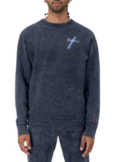 Champion Mineral Dye Long Sleeve Crew Graphic T-Shirt in Md Navy at Nordstrom Rack