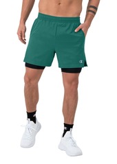 Champion MVP with Total Support Pouch Moisture Wicking Lined Men's Shorts 5" & 7" Mountain Lake Green HD C Logo