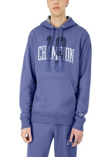 Champion Hoodie Powerblend Fleece Pullover Comfortable Graphic Sweatshirt for Men (Reg Tall) Stone Crush Blue 19