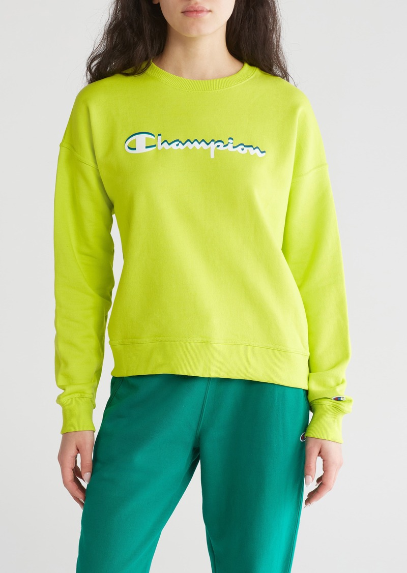 Champion Powerblend Relaxed Crewneck Sweatshirt in Sweet Green at Nordstrom Rack