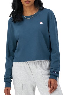 Champion Shirt Cropped Top with Long Sleeves for Women
