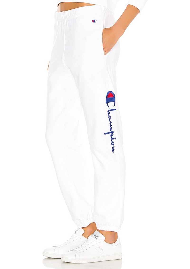 white champion sweat pants