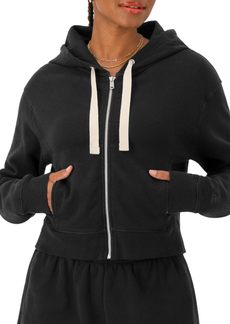Champion Sweatshirt Zip-Up Hoodie with Vintage Wash for Women