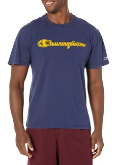 Champion Vintage Cotton Tee Men’s Logo T-Shirt Solar Wash Athletic Navy-586M3A