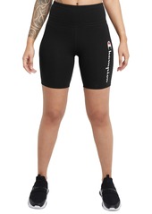 Champion Women's Authentic Script Logo Bike Shorts - Black