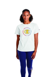 Champion womens Classic Tee Graphic T Shirt White-586956  US