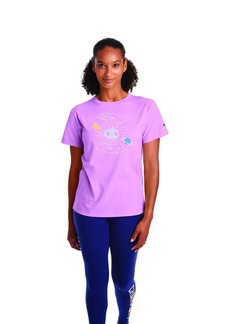 Champion Women's T-Shirt Classic Cotton-Blend T-Shirt Crewneck Tee Jersey T-Shirt