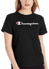 Champion Women's Cotton Classic Crewneck Logo T-Shirt - Oxford Gray