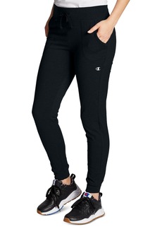 Champion Women's Cotton Jersey Full Length Joggers - Black