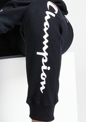 Champion Women's Drawstring Logo Fleece Jogger Sweatpants - Black