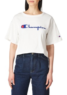Champion Women's Heritage Cropped TEE White SMALL