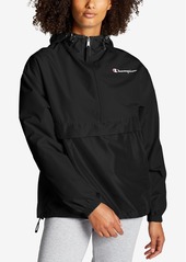 Champion Women's Packable Hooded Windbreaker Jacket - Black