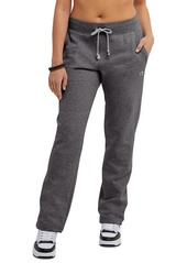 Champion Women's Powerblend Fleece Straight Leg Sweatpants - Granite Heather