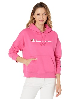 Champion Women's Hoodie Powerblend Fleece Hoodie Sweatshirt for Women Script (Reg. or Plus)