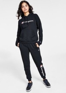 Champion Womens Relaxed Logo Print Hoodie Sweatpant Jogger