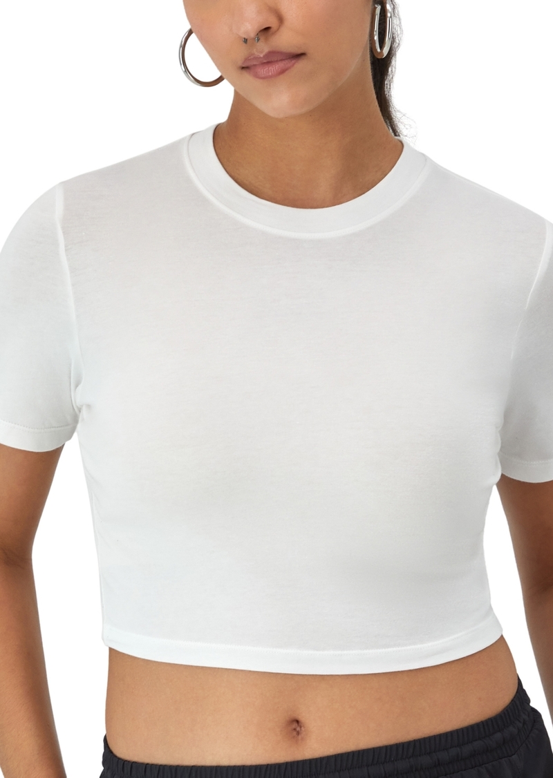 Champion Women's Soft-Touch Short-Sleeve Tiny T-Shirt - White