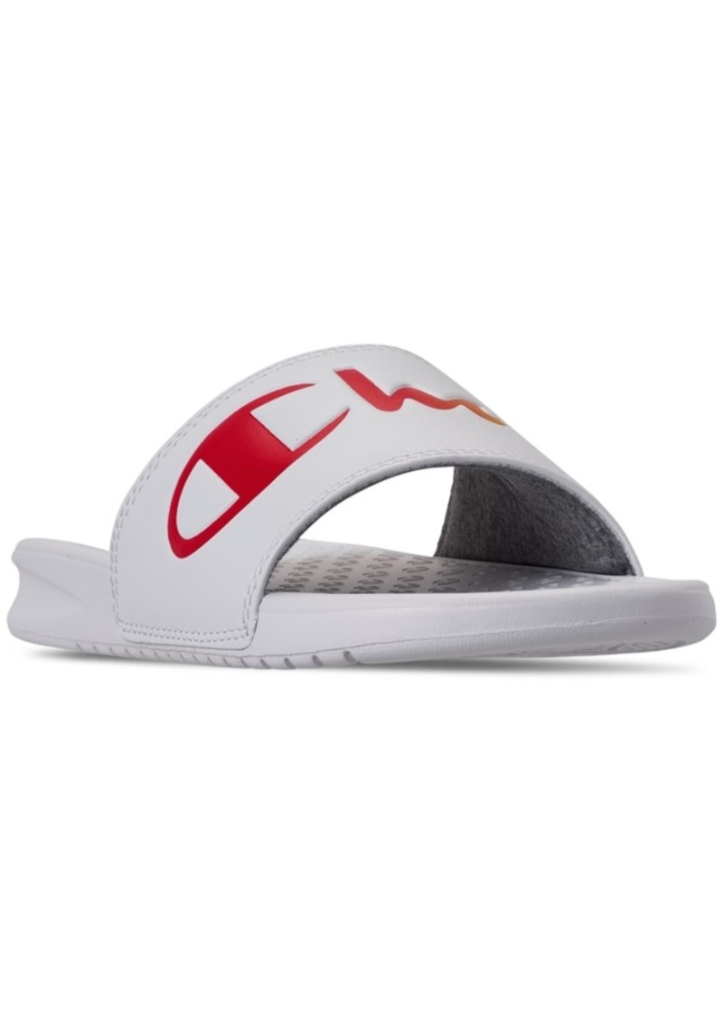 champion slides finish line